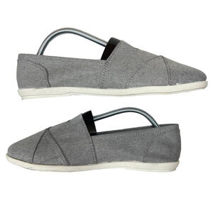 Eox Link Gray Canvas Slip On Size 10 Loafer Casual Flat Lightweight Shoes